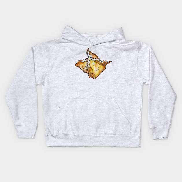 Crab Rangoon Kids Hoodie by JenTheTracy